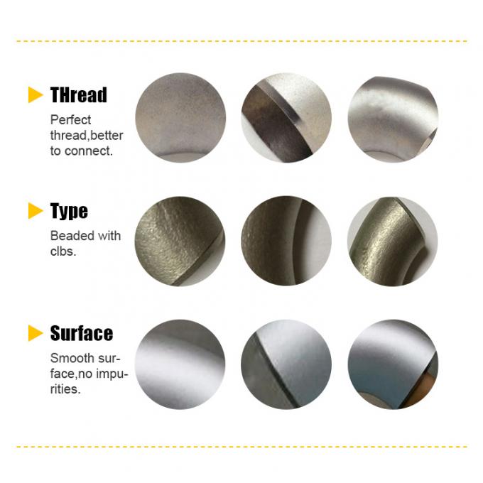 धातु कोहनी ASME B16.970/30 90/10 लंबी त्रिज्या निर्बाध कोहनी मजबूत टिकाऊ 1