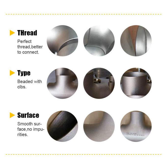 धातु कोहनी 90 डिग्री एएसटीएम C30600 ASME/ANSI B 16.5 बट वेल्डिंग पाइप फिटिंग 1