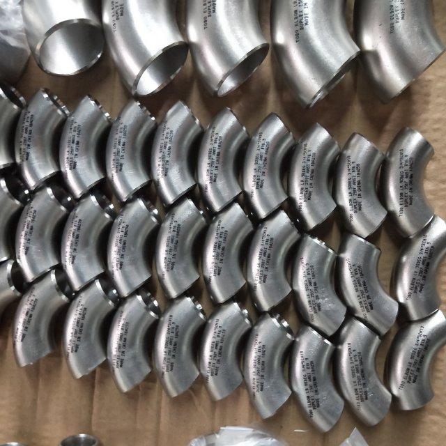 METAL B363-WPT12 SMLS LR BW ASME-B16.9 SCH80 1" स्टेनलेस स्टील पाइप फिटिंग 90 लंबी त्रिज्या डिग्री कोहनी 3