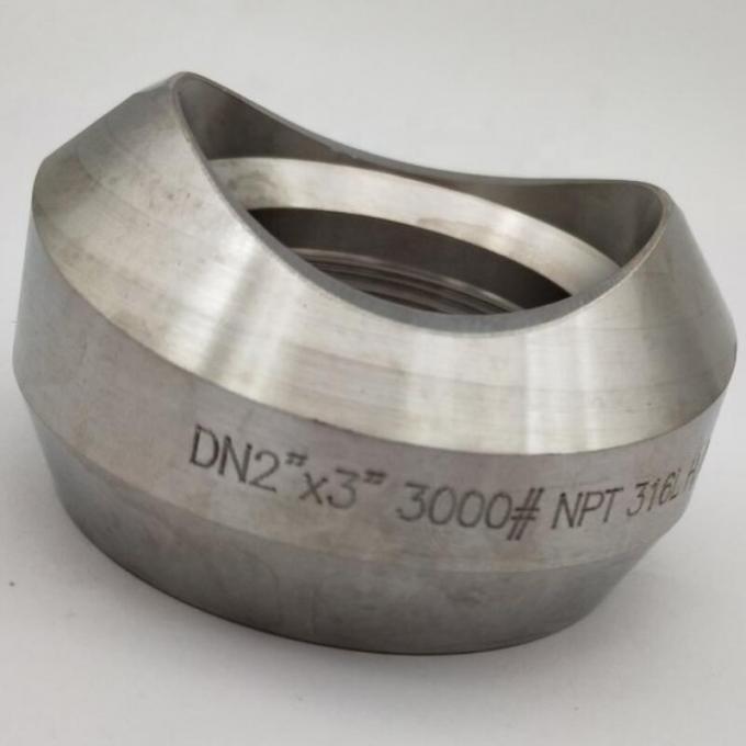 ASTM A105/A350 1" 3000LB LF2 हाई प्रेशर थ्रेडेड पाइप फिटिंग 0