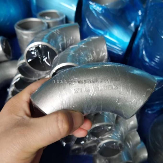 धातु तांबा निकेल फिटिंग ASME B36.19 LR/SR 2 इंच Sch10s 90 डिग्री कोहनी पाइप फिटिंग 0