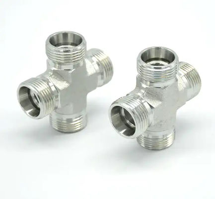 ASME B16.11 Stainless Steel 4-Way Socket Weld Cross Pipe Fitting 3/4" Branch Connection