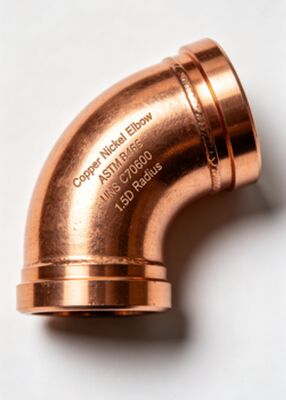 Custom Copper Nickel Pipe Fittings C70600 90/10 Elbow Tee Reducer Flange