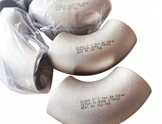 तांबा निकेल कोहनी, ASTM B466, UNS C70600, 1.5D त्रिज्या